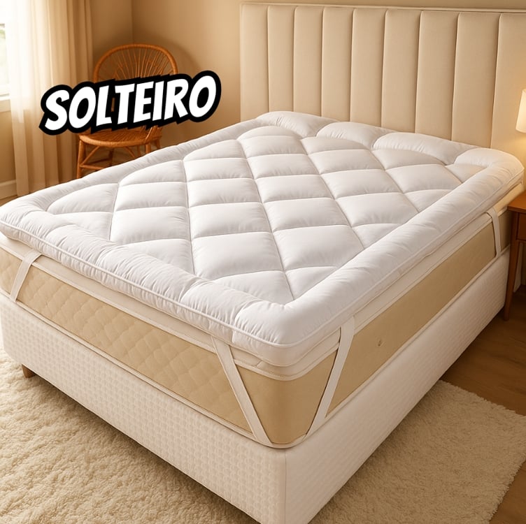 Pillow Top 400 Fios Toque de Plumas Casa Dona (Solteiro) Pillow Top 400 Fios Toque de Plumas Casa Dona (Solteiro)