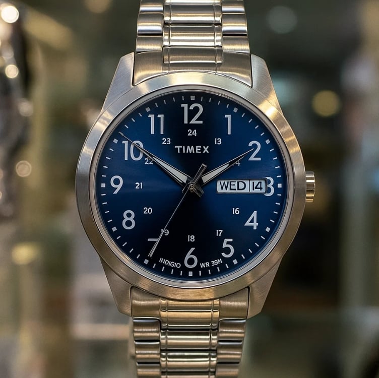 Relógio masculino Timex South Street Sport, aço inoxidável, 36 mm Relógio masculino Timex South Street Sport, aço inoxidável, 36 mm