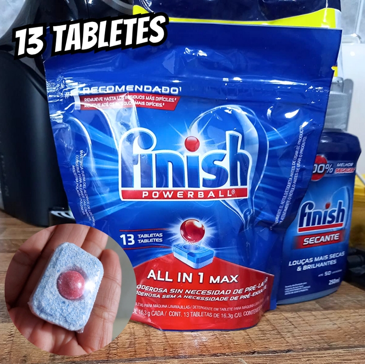 Detergente para Lava Louças em Tablete Finish 13 unidades Detergente para Lava Louças em Tablete Finish 13 unidades