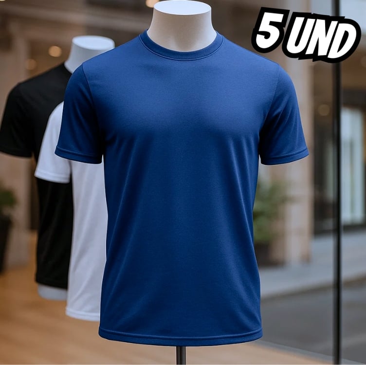 Kit 5 Camiseta Masculina Dry Proteção Solar Uv Térmica Academia Treino Camisa Praia Camisetas - Colorido Kit 5 Camiseta Masculina Dry Proteção Solar Uv Térmica Academia Treino Camisa Praia Camisetas - Colorido