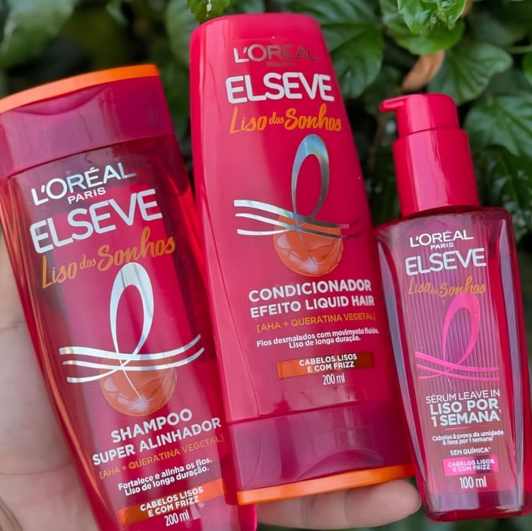 Kit Shampoo, Condicionador e Sérum L'Oréal Paris Elseve Liso dos Sonhos Kit Shampoo, Condicionador e Sérum L'Oréal Paris Elseve Liso dos Sonhos