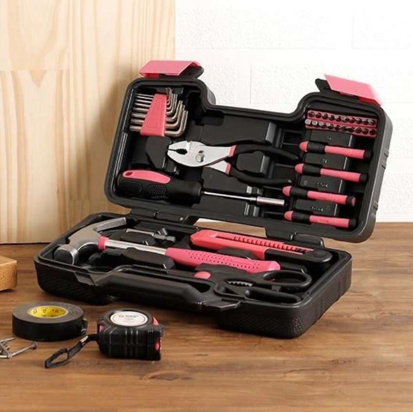 Maleta de Ferramentas 39 Peças Rosa - Strong Tools Maleta de Ferramentas 39 Peças Rosa - Strong Tools