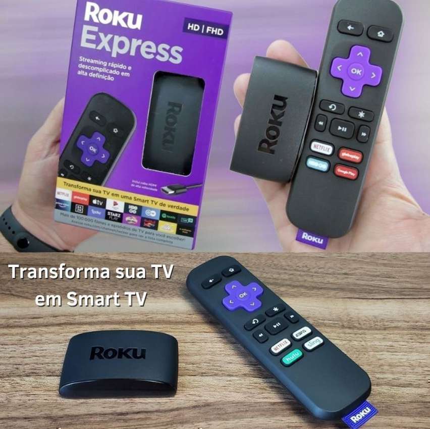 Roku Express Streaming Player Full HD 3930BR Preto Roku Express Streaming Player Full HD 3930BR Preto