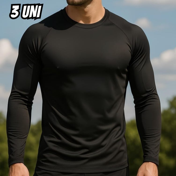 Kit 3 Camisetas Masculina Manga Longa Térmica Proteção Solar Uv Dry Fit Segunda Pele X Kit 3 Camisetas Masculina Manga Longa Térmica Proteção Solar Uv Dry Fit Segunda Pele X