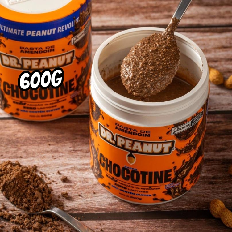 Pasta de Amendoim DR. Peanut Chocotine 600G - Com Whey Protein Pasta de Amendoim DR. Peanut Chocotine 600G - Com Whey Protein