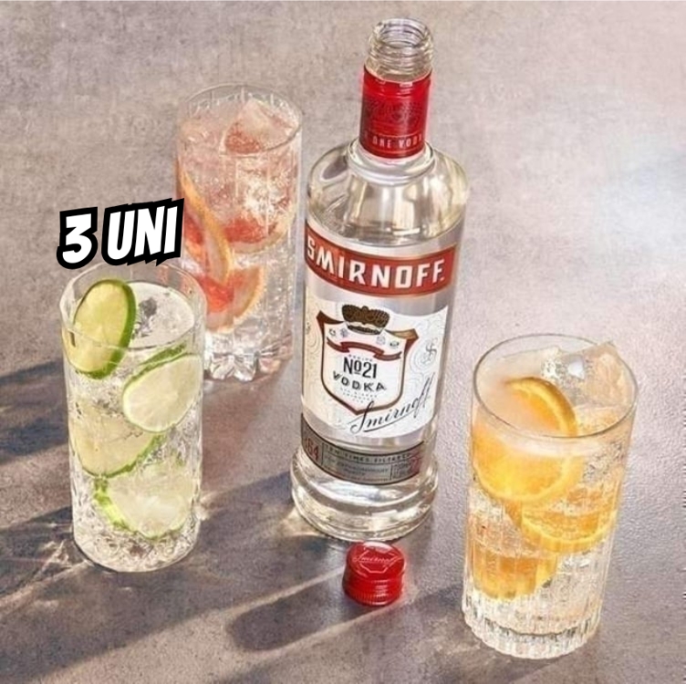 Vodka Smirnoff 600ml - 3 Unidades Vodka Smirnoff 600ml - 3 Unidades