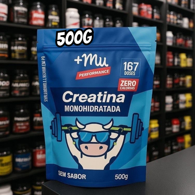 Refil Creatina Monohifratada Sem Sabor 100% Puro 500g +mu Sem Sabor Refil Creatina Monohifratada Sem Sabor 100% Puro 500g +mu Sem Sabor