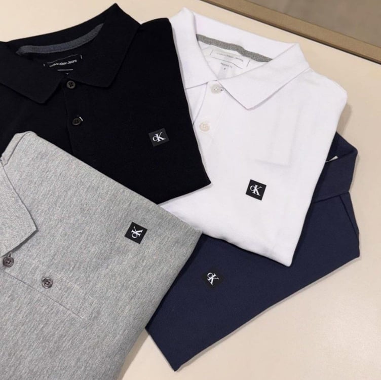 Camisa Polo Calvin Klein Premium Masculina - Azul Camisa Polo Calvin Klein Premium Masculina - Azul