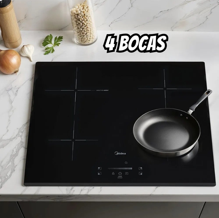 Cooktop 4 Bocas De Indução Even Pro Midea Cooktop 4 Bocas De Indução Even Pro Midea
