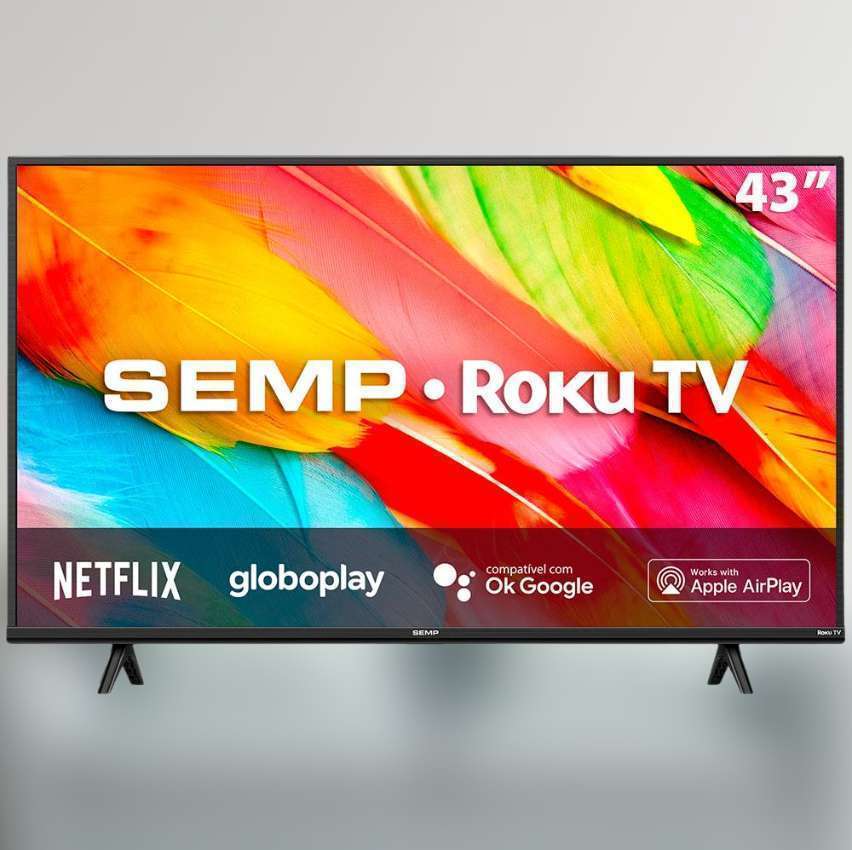 Smart TV Semp LED 43 Polegadas Full HD Wi-Fi HDMI USB Roku 43R6500 - Semp Toshiba Smart TV Semp LED 43 Polegadas Full HD Wi-Fi HDMI USB Roku 43R6500 - Semp Toshiba