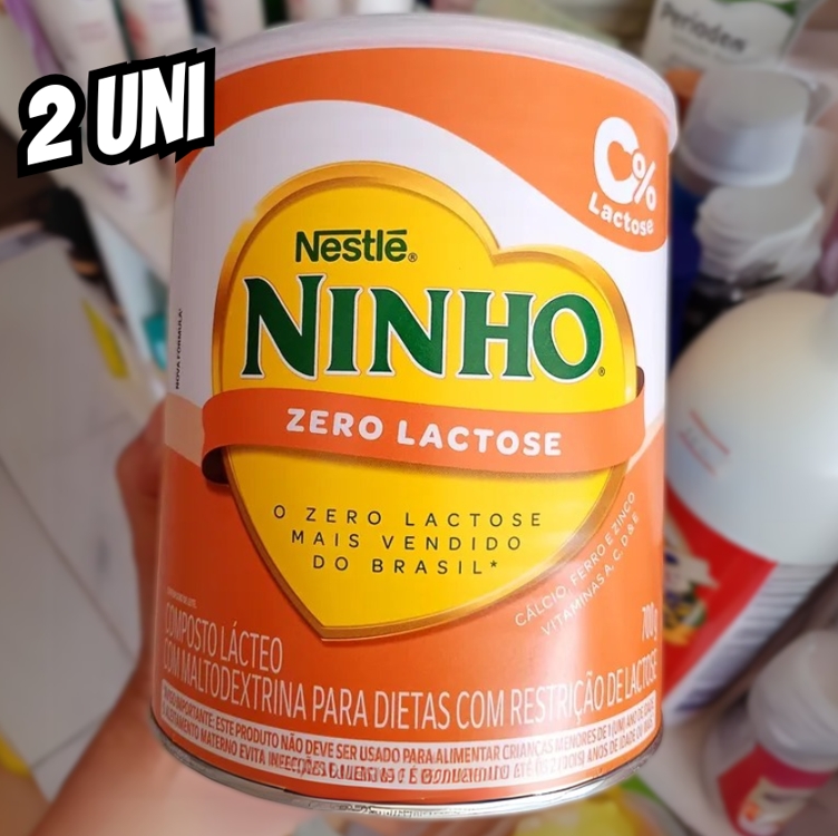 Kit 2 Leite em Pó NINHO Zero Lactose Lata 700g Kit 2 Leite em Pó NINHO Zero Lactose Lata 700g