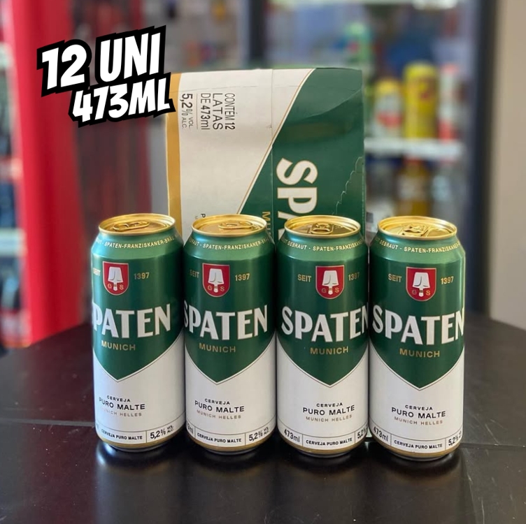Pack Cerveja Spaten Puro Malte, Lata, 473ml, Caixa 12 unidades Pack Cerveja Spaten Puro Malte, Lata, 473ml, Caixa 12 unidades