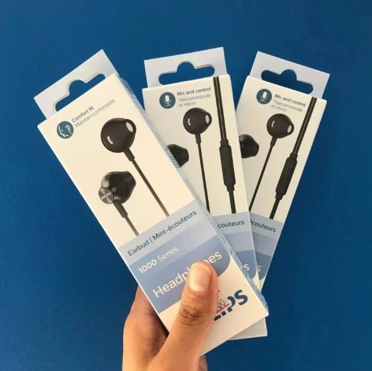 Fone De Ouvido Philips Série 1000 Taue101bk/00 - Intra-auricular Com Microfone Preto Fone De Ouvido Philips Série 1000 Taue101bk/00 - Intra-auricular Com Microfone Preto