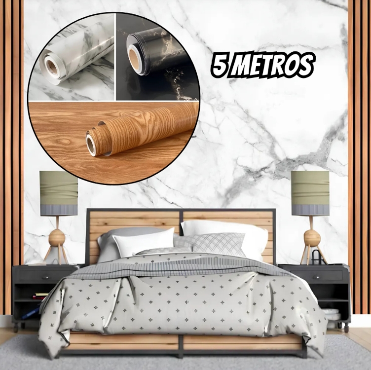 Papel Parede Adesivo Mármore Envelopar Móveis 5 Metros Papel Parede Adesivo Mármore Envelopar Móveis 5 Metros