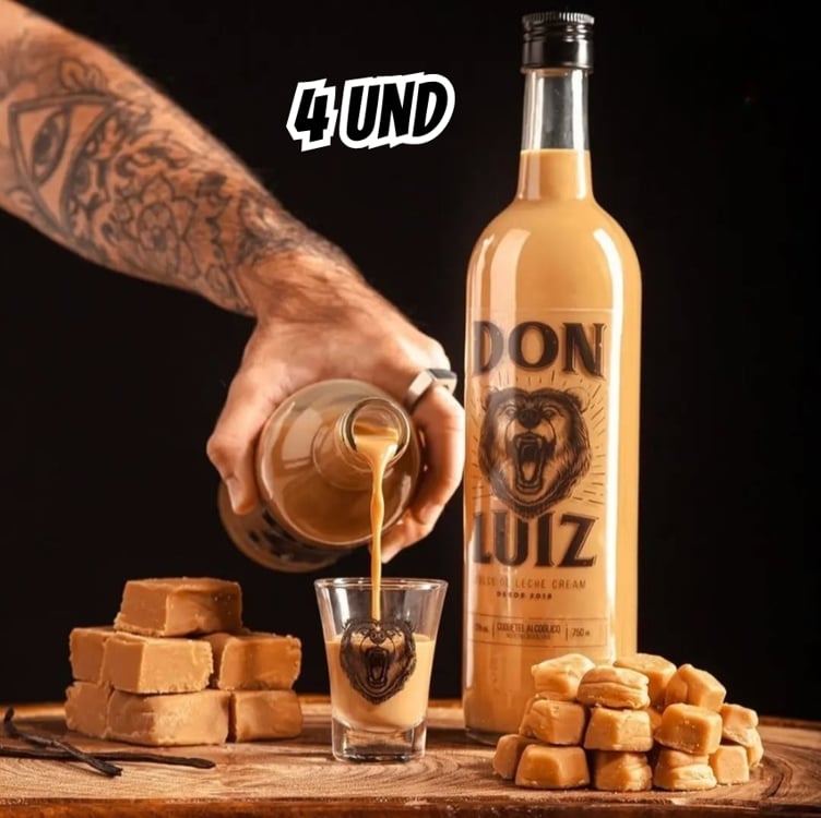 Licor De Doce De Leite Don Luiz Cream 750ml Caixa C/4und Licor De Doce De Leite Don Luiz Cream 750ml Caixa C/4und