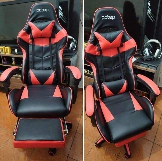 Cadeira Gamer PCTop Vermelha Racer 1006 Cadeira Gamer PCTop Vermelha Racer 1006