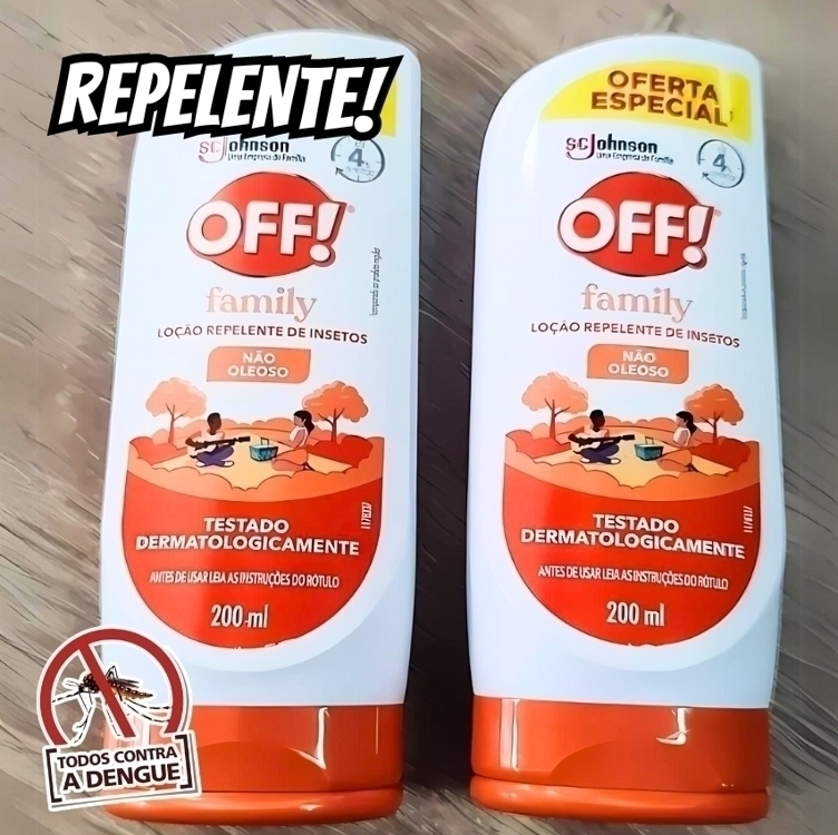 Off! Family Repelente De Mosquitos, Protege Por Até 4h, Loção, 200ml Off! Family Repelente De Mosquitos, Protege Por Até 4h, Loção, 200ml