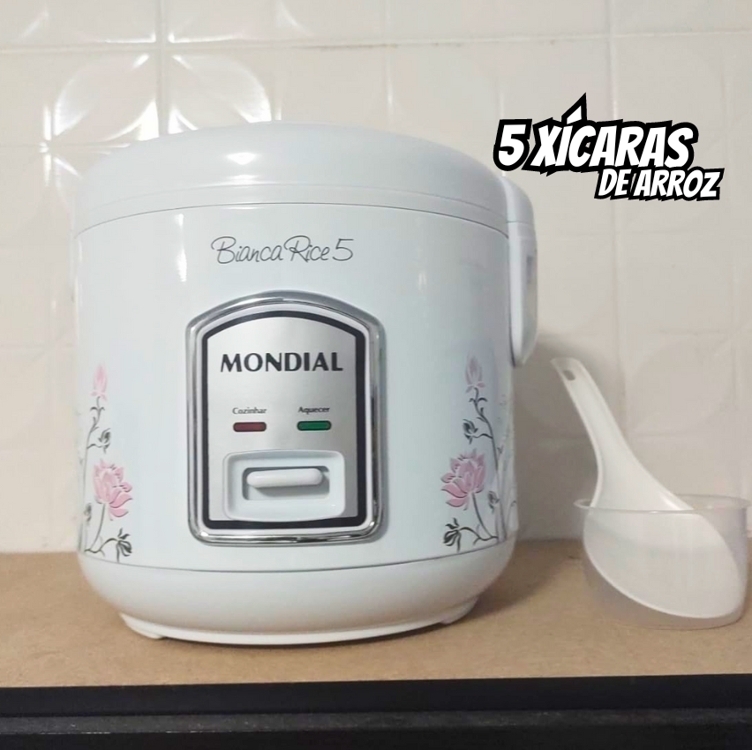 Panela Elétrica de Arroz Mondial Bianca Rice NPE-05 5 Xícaras - Branca - 110V Panela Elétrica de Arroz Mondial Bianca Rice NPE-05 5 Xícaras - Branca - 110V