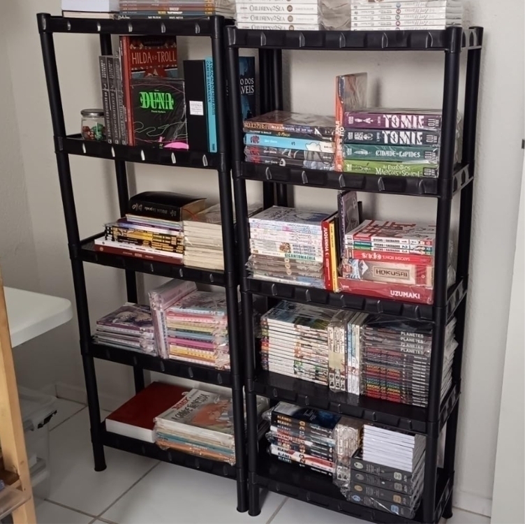 Estante Plástica Preta 5 Prateleiras Agraplast 872 Estante Plástica Preta 5 Prateleiras Agraplast 872