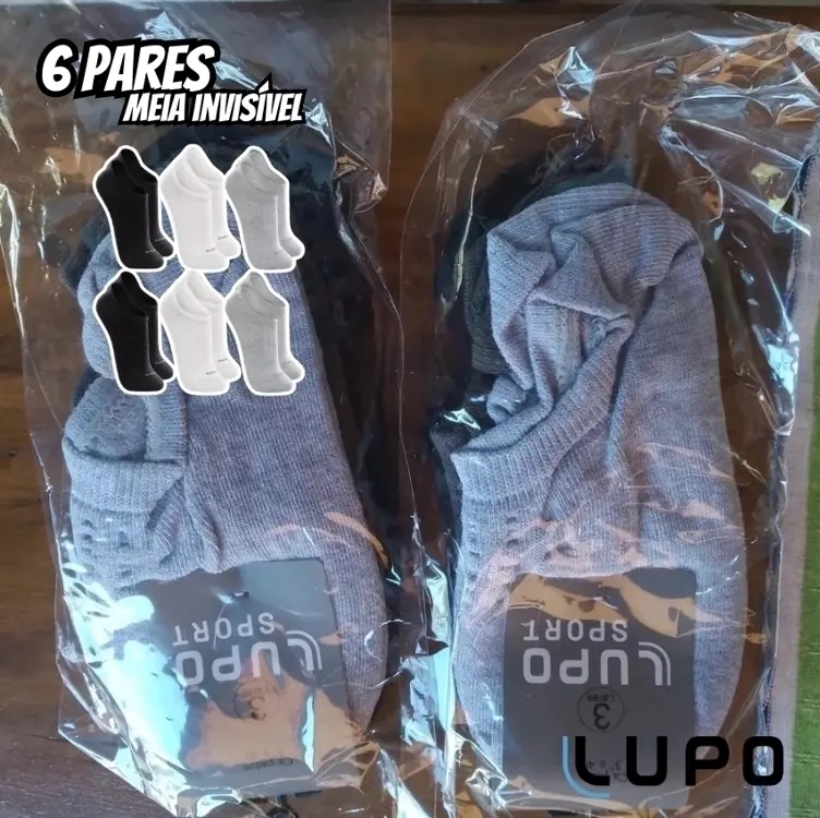 Kit 6 Pares Meias Lupo Original Algodão Masculina Feminina Cano Curto Baixo Soquete Atacado 3225 Kit 6 Pares Meias Lupo Original Algodão Masculina Feminina Cano Curto Baixo Soquete Atacado 3225