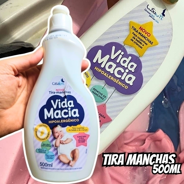Casa Km Vida Macia - Tira Manchas Líquido, 500ml Casa Km Vida Macia - Tira Manchas Líquido, 500ml