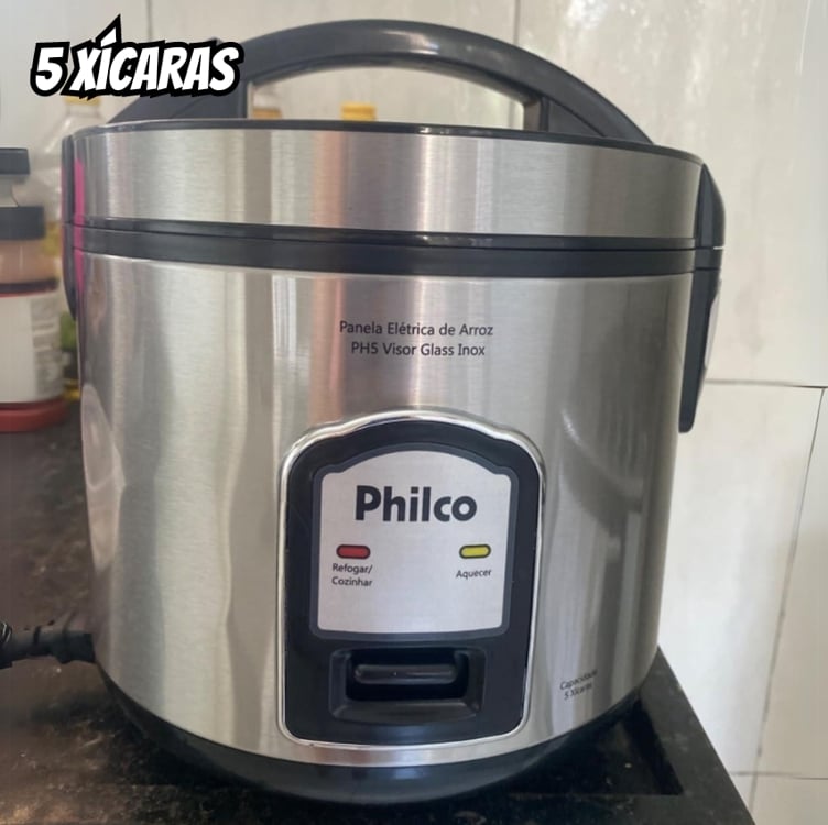 Panela De Arroz Ph5p Visor Glass Inox 127v Panela De Arroz Ph5p Visor Glass Inox 127v