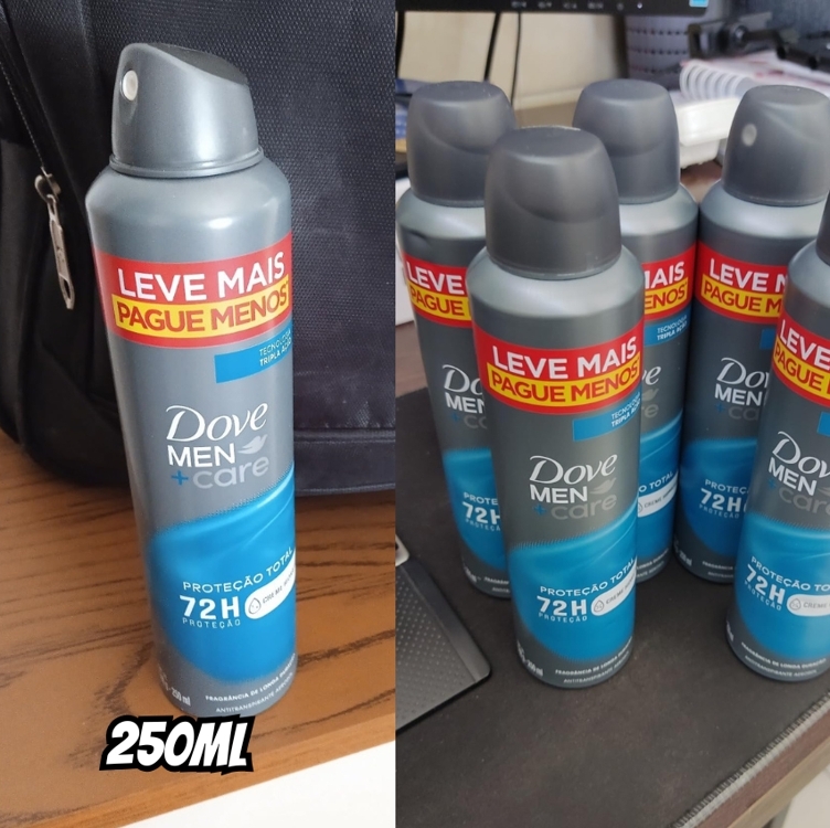 Dove Antitranspirante Aerossol Proteção Total Men + Care 250 ML, Leve Mais e Pague Menos (A Embalagem Pode Variar) Dove Antitranspirante Aerossol Proteção Total Men + Care 250 ML, Leve Mais e Pague Menos (A Embalagem Pode Variar)