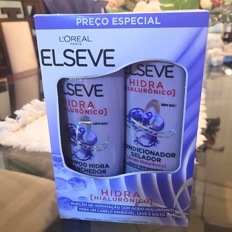 Kit L'Oréal Paris Elseve Shampoo 400ml + Condicionador 400ml Elseve Hidra Hialurônico Kit L'Oréal Paris Elseve Shampoo 400ml + Condicionador 400ml Elseve Hidra Hialurônico