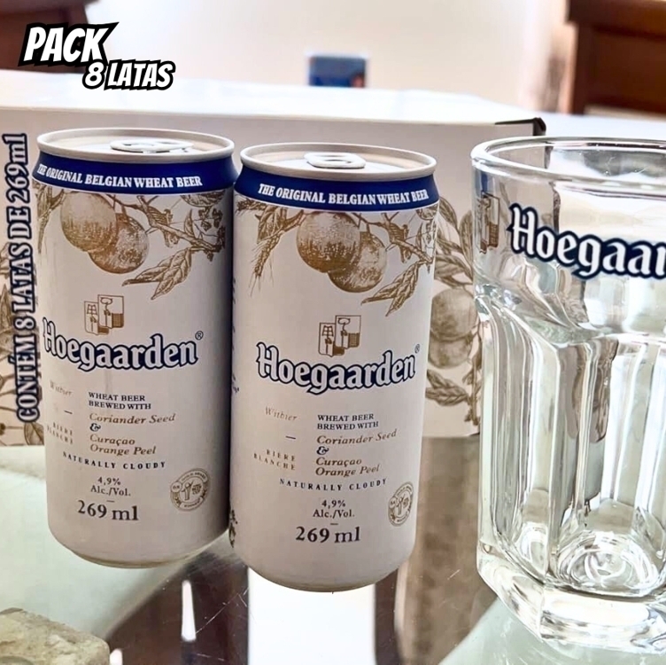 Pack Cerveja de Trigo Hoegaarden 269ml Lata - 8 Unidades Pack Cerveja de Trigo Hoegaarden 269ml Lata - 8 Unidades