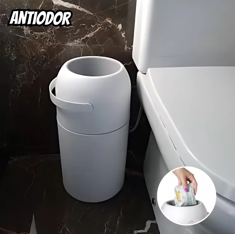 Lixeira Sistema Antiodor Bebe Lixo Magico Descarte De Fralda Cor Branco