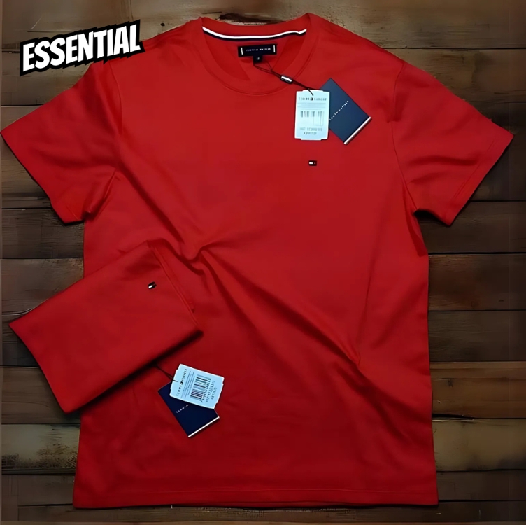 Camiseta Tommy Hilfiger Masculina Essential Azul Marinho Camiseta Tommy Hilfiger Masculina Essential Azul Marinho