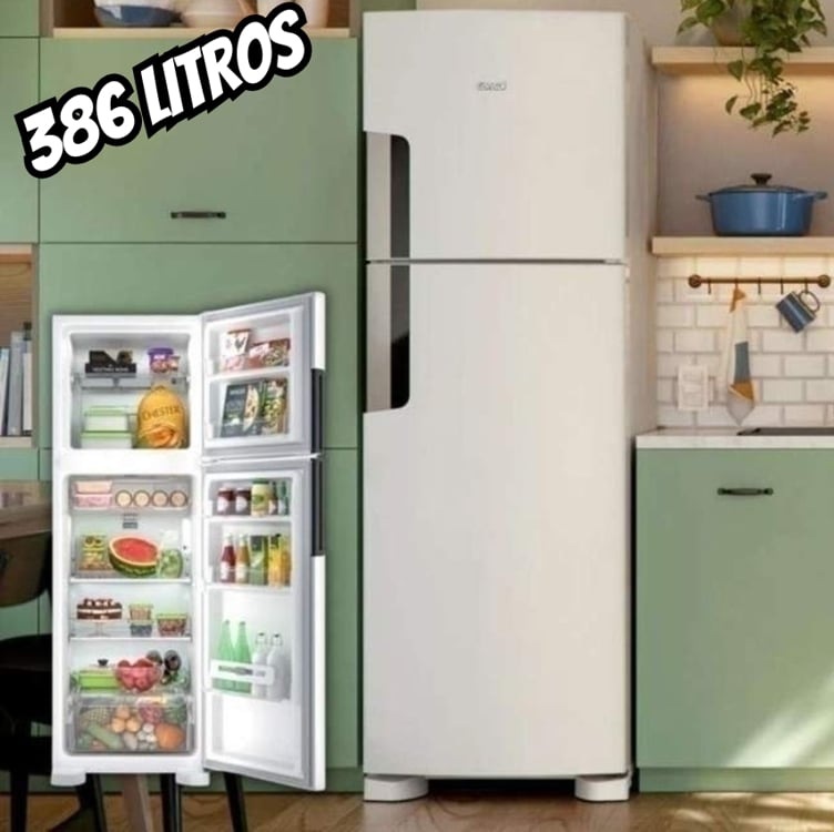 Geladeira Consul Frost Free Duplex 386 Litros Com Altura Flex Cor Branca Crm44ab Geladeira Consul Frost Free Duplex 386 Litros Com Altura Flex Cor Branca Crm44ab