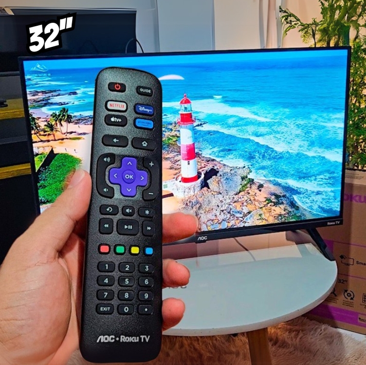 Smart TV 32'' AOC 32S5045/78G DLED HD HDMI Wi-fi USB Sistema Operacional Roku TV Smart TV 32'' AOC 32S5045/78G DLED HD HDMI Wi-fi USB Sistema Operacional Roku TV