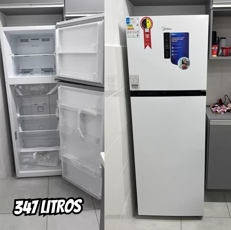Geladeira Midea MD-RT468MTA Frost Free Branca com Smart Sensor e Painel Touch - 347 litros - 110V Geladeira Midea MD-RT468MTA Frost Free Branca com Smart Sensor e Painel Touch - 347 litros - 110V