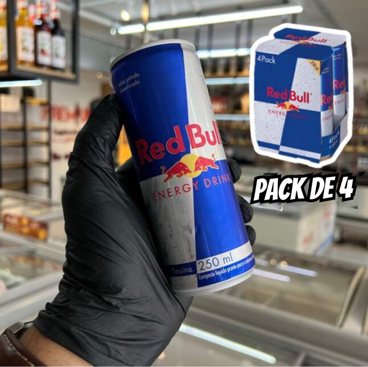 Pack de 4 Latas Red Bull Energético, Energy Drink, 250ml Pack de 4 Latas Red Bull Energético, Energy Drink, 250ml