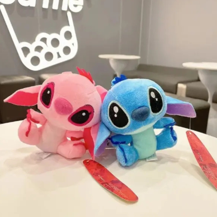 Kit Casal Pelucia Stitch E Angel Chaveiro Disney Super Macio Kit Casal Pelucia Stitch E Angel Chaveiro Disney Super Macio