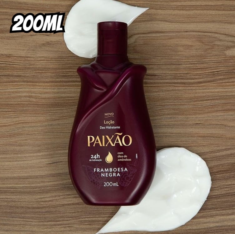 Paixão Loção Hidratante Framboesa Negra Com Ação Desodorante 200ml Paixão Loção Hidratante Framboesa Negra Com Ação Desodorante 200ml