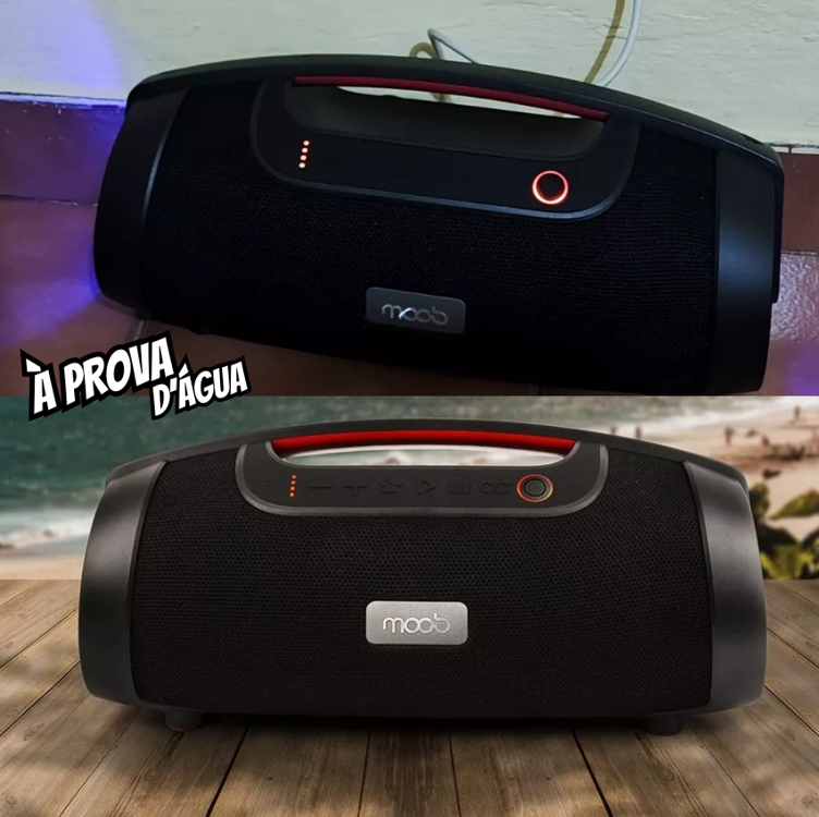 Caixa De Som 80w Moobox Live Portátil Resistente À Água 80w Cor Preto 110v/220v Caixa De Som 80w Moobox Live Portátil Resistente À Água 80w Cor Preto 110v/220v