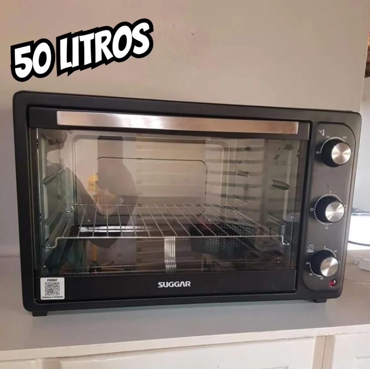 Forno De Bancada Elétrico Suggar Fe501 50l Preto 127v Forno De Bancada Elétrico Suggar Fe501 50l Preto 127v