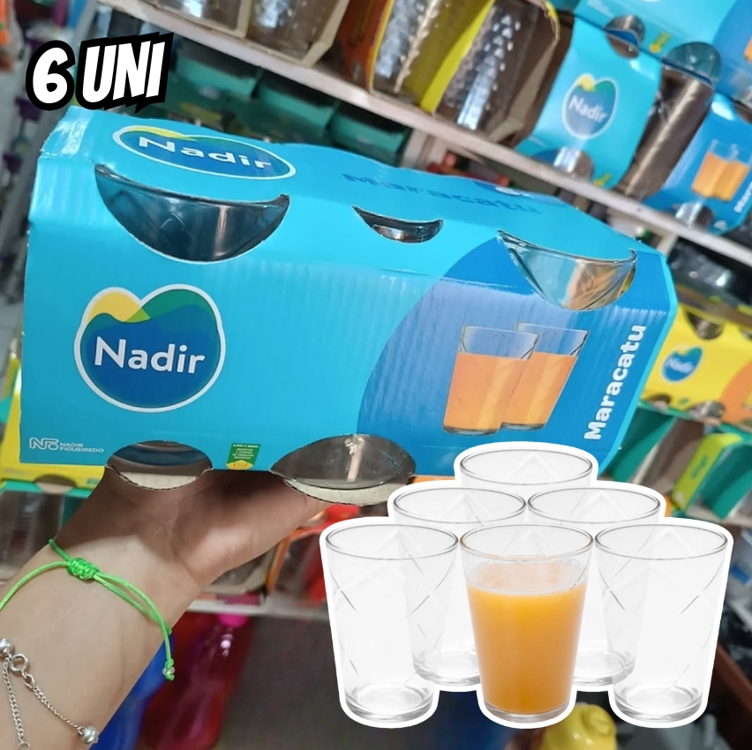 Jogo de Copos de Vidro 265ml 6 Peças - Nadir Maracatu Jogo de Copos de Vidro 265ml 6 Peças - Nadir Maracatu