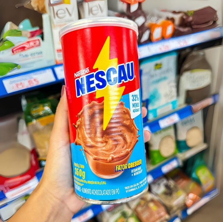 Achocolatado Em Pó Nescau Cilíndrico 350g Achocolatado Em Pó Nescau Cilíndrico 350g
