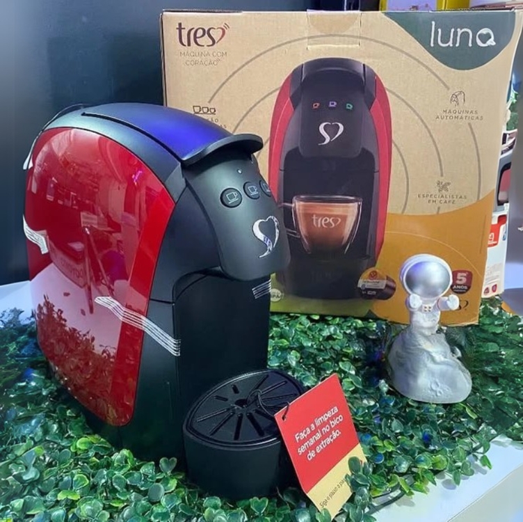 3 Corações Espresso Luna Cafeteira Automática Vermelha 127V 3 Corações Espresso Luna Cafeteira Automática Vermelha 127V