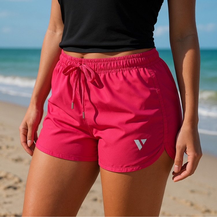 Shorts Feminino Tactel Moda Praia Piscina Corrida Treino Shorts Feminino Tactel Moda Praia Piscina Corrida Treino