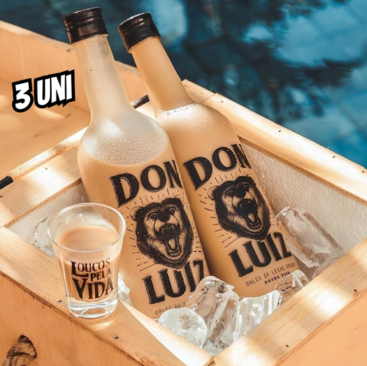 Licor De Doce De Leite Don Luiz 750ml - Dulce De Leche Cream - Kit 3 Licor De Doce De Leite Don Luiz 750ml - Dulce De Leche Cream - Kit 3