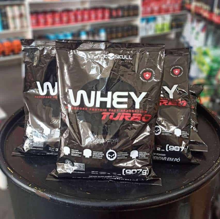Whey Turbo Baunilha 907G (Refil) - Black Skull Whey Turbo Baunilha 907G (Refil) - Black Skull