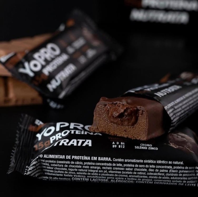 Barras De Proteína Yopro 12 Unidades 55g Whey Bar - Nutrata Sabor Chocolate Barras De Proteína Yopro 12 Unidades 55g Whey Bar - Nutrata Sabor Chocolate