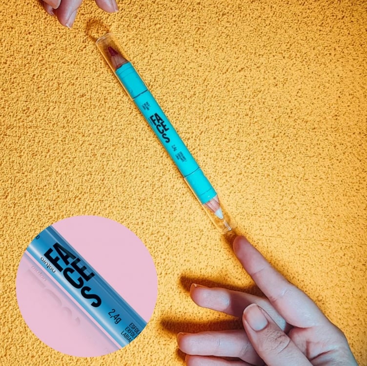 Lápis Balm Labial 2 em 1 Faces Lápis Balm Labial 2 em 1 Faces