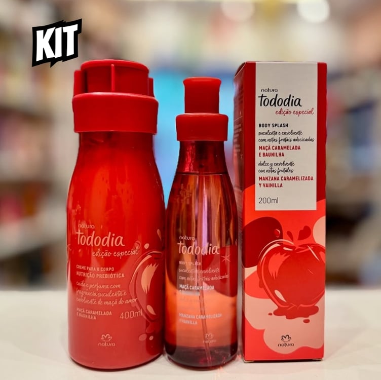 Kit Tododia Maçã Caramelada E Baunilha Com Body Splash (2 Produtos) Kit Tododia Maçã Caramelada E Baunilha Com Body Splash (2 Produtos)