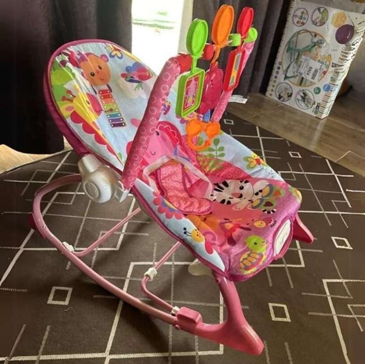 Cadeira de Descanso Musical FunTime New 18kgs Rosa-Maxi Baby Cadeira de Descanso Musical FunTime New 18kgs Rosa-Maxi Baby