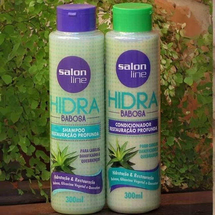 Kit Shampoo e Condicionador Hidra Babosa, 300ml, Salon Line, Salon Line, Branco, 300ml Kit Shampoo e Condicionador Hidra Babosa, 300ml, Salon Line, Salon Line, Branco, 300ml
